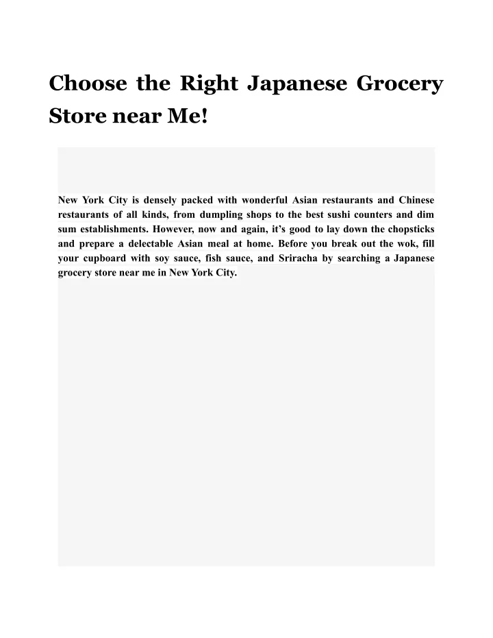 choose the right japanese grocery store near me
