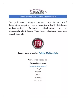 rubber matten auto automattenopmaat nl