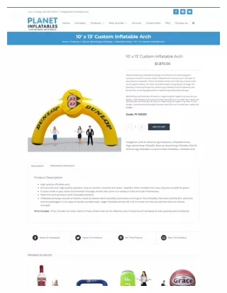 Custom Inflatable Archway For Sale - Planet Inflatables