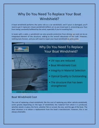Why Do You Need To Replace Your Boat Windshield