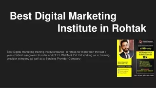 Best Digital Marketing Institute in Rohtak