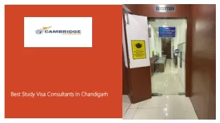 Best Student Visa Consultants In Chandigarh | Cambridge Overseas