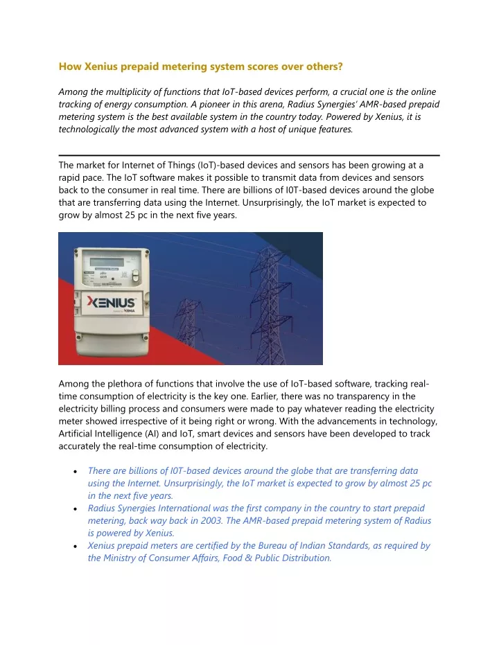 how xenius prepaid metering system scores over