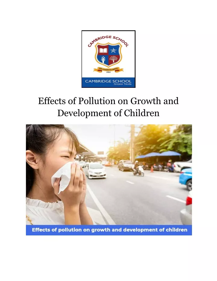 effects of pollution on growth and development