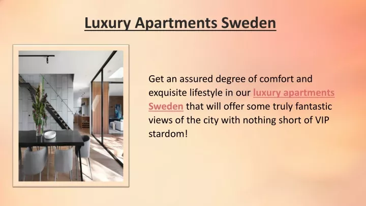 luxury apartments sweden