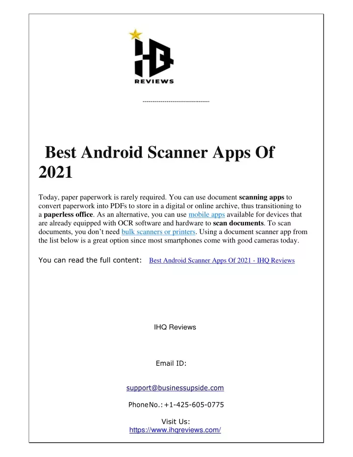 best android scanner apps of 2021