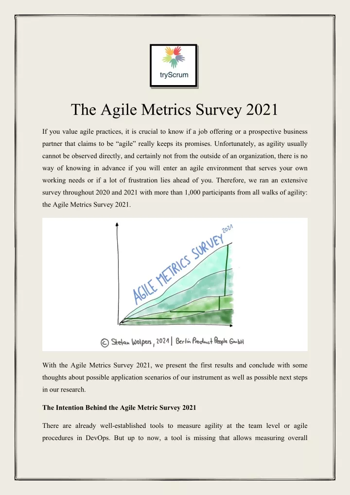 the agile metrics survey 2021