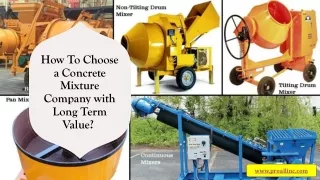 Things to Consider When Choosing a Concrete Mixer Company