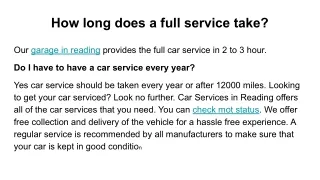 how long does a full service take