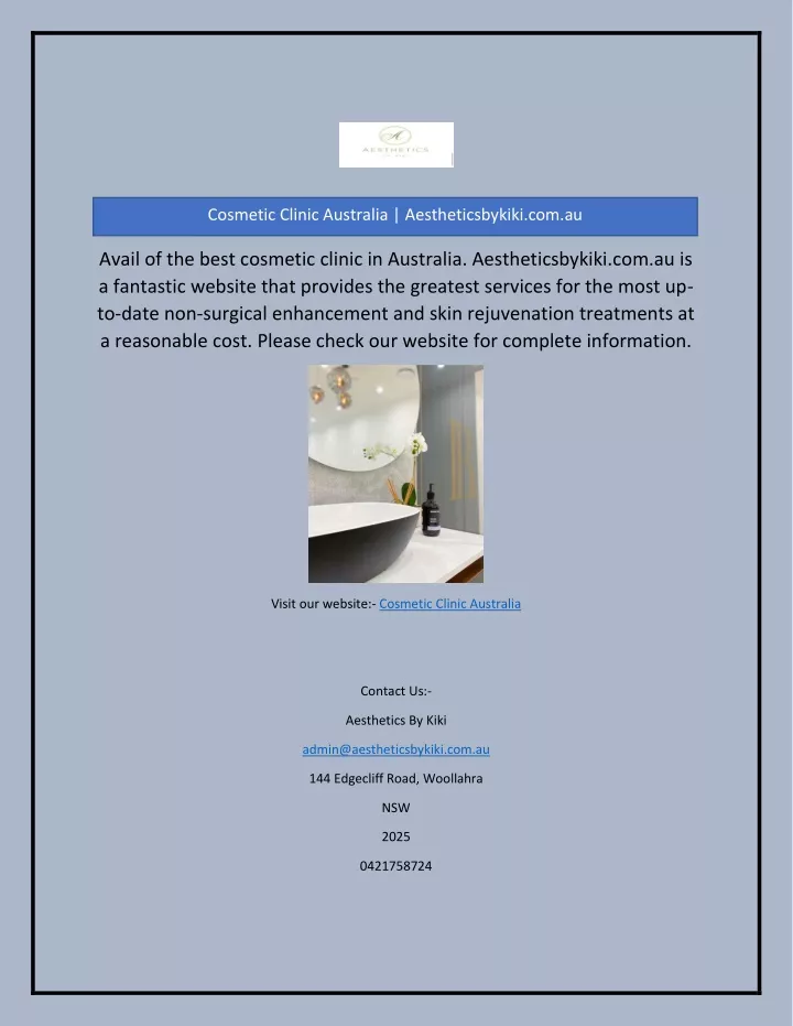 cosmetic clinic australia aestheticsbykiki com au