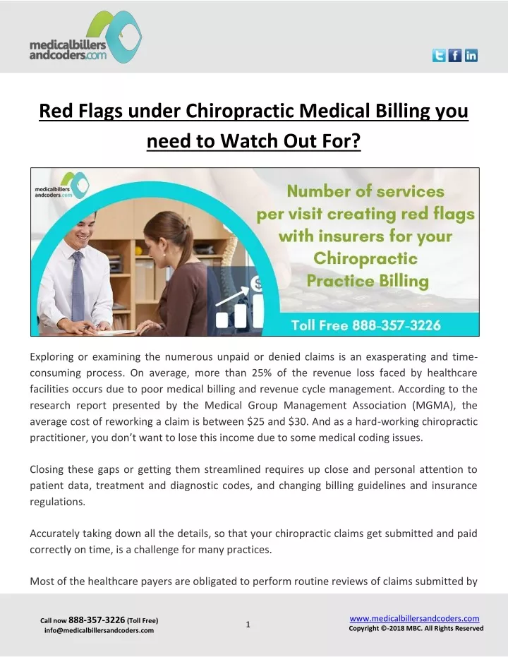 red flags under chiropractic medical billing