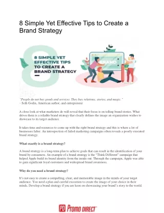 8 Simple Yet Effective Tips to Create a Brand Strategy - Business and Marketing
