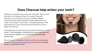 does charcoal help whiten your teeth