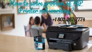 how to solve problem of hp printer not working