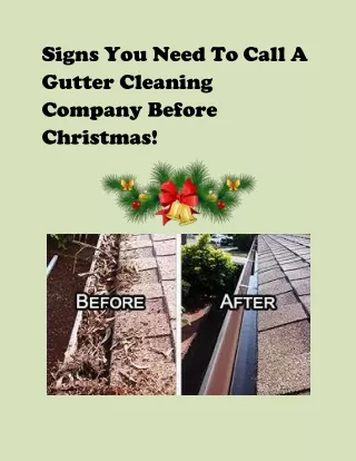 Signs You Need To Call A Gutter Cleaning Company Before Christmas