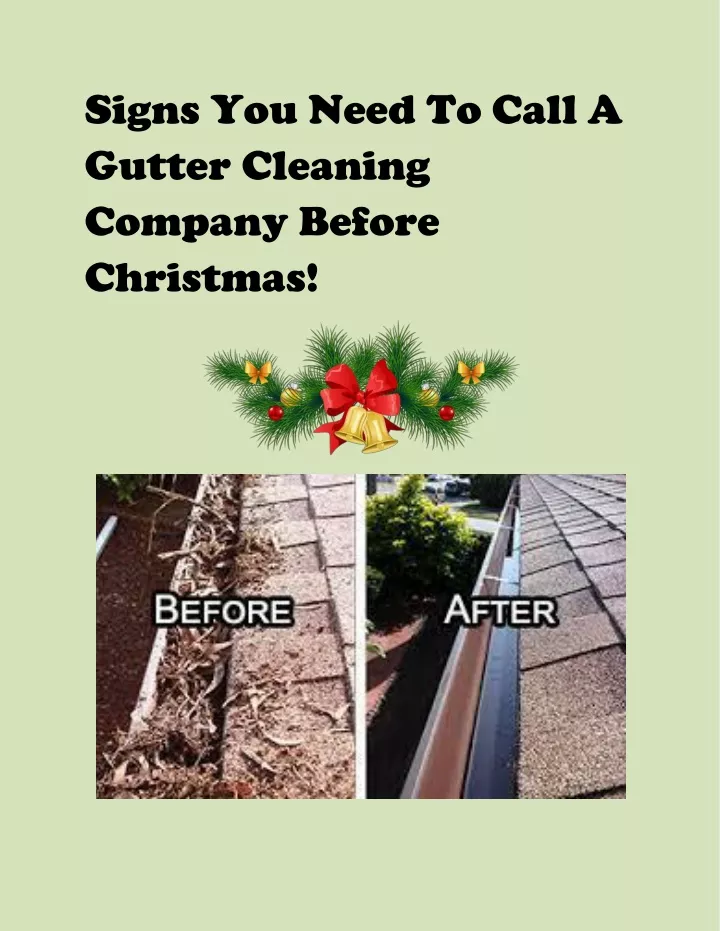 signs you need to call a gutter cleaning company