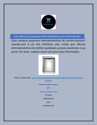 Loja online para pequenos electrodomésticos de cozinha baratos