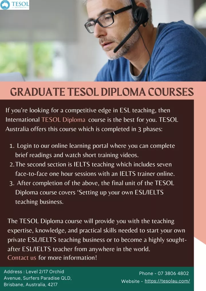 graduate tesol diploma courses