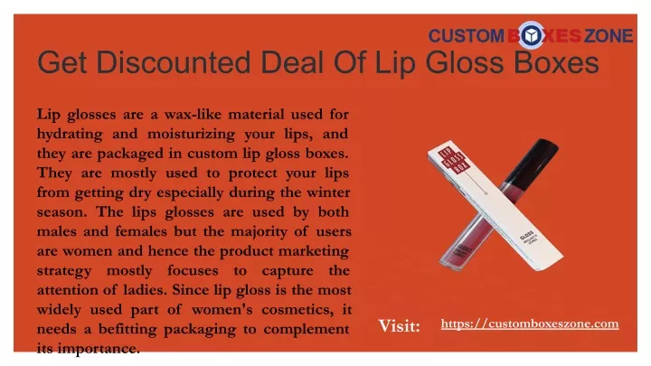 get discounted deal of lip gloss boxes