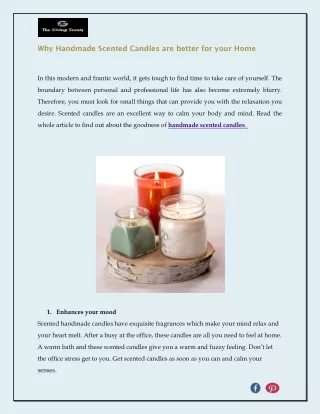 why handmade scented candles are better for your