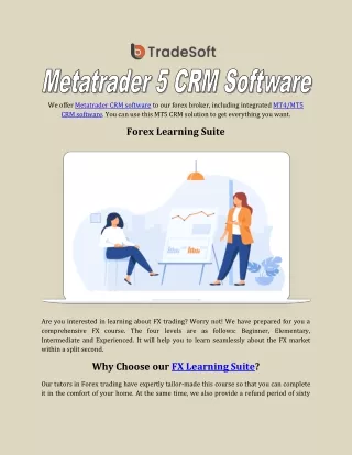 we offer metatrader crm software to our forex