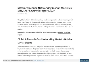 software de ned networking market statistics size