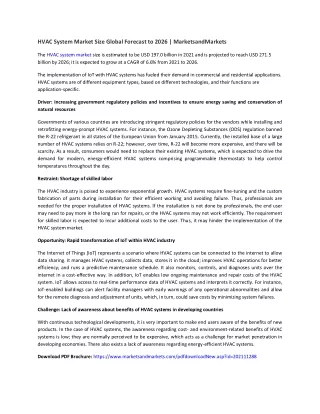hvac system market size global forecast to 2026