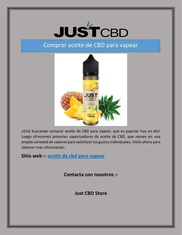 comprar aceite de cbd para vapear