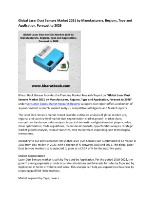 global laser dust sensors market 2021
