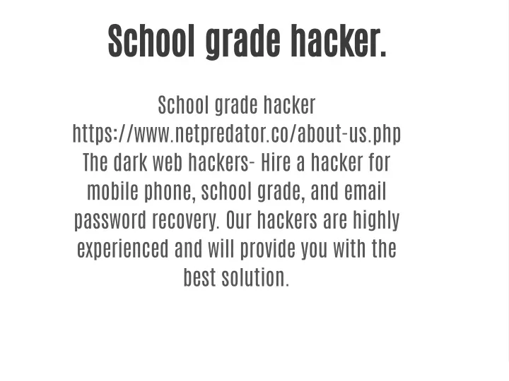 school grade hacker