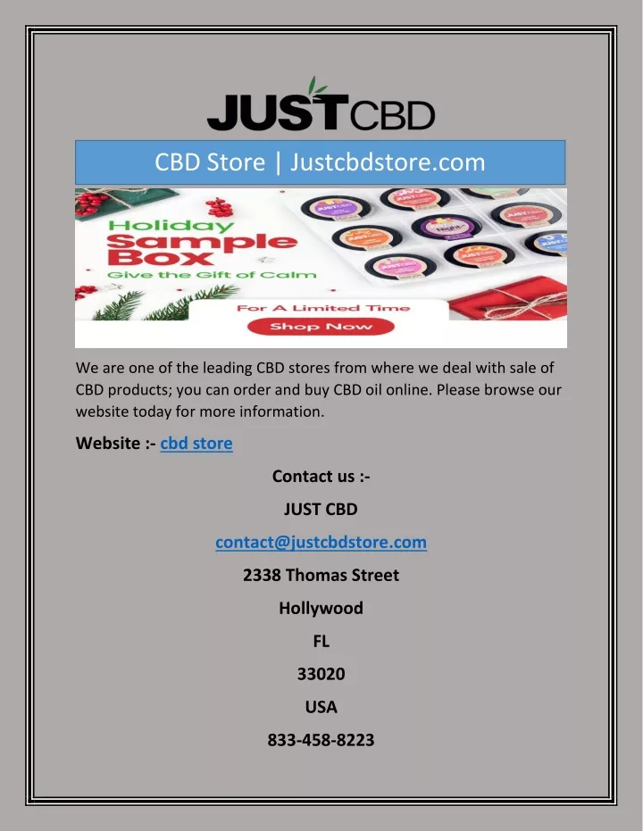 cbd store justcbdstore com