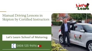 Manual Driving Lessons in Skipton And Keighley by Certified Instructors