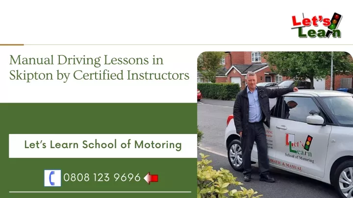 manual driving lessons in skipton by certified