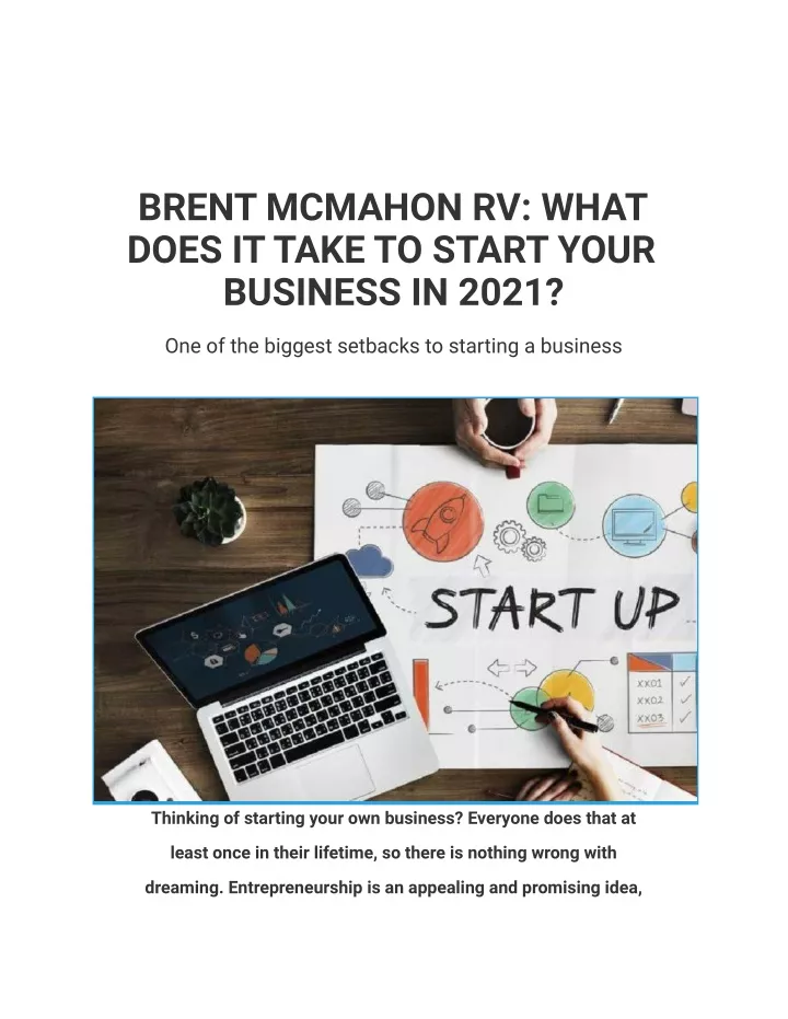 brent mcmahon rv what does it take to start your