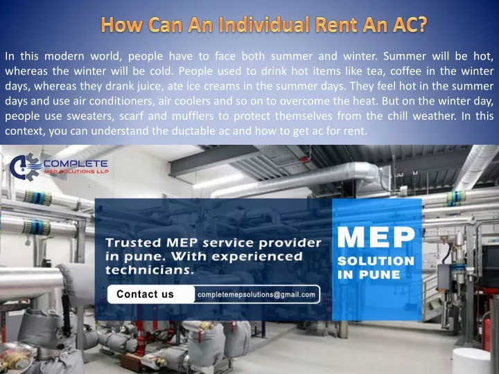 how can an individual rent an ac