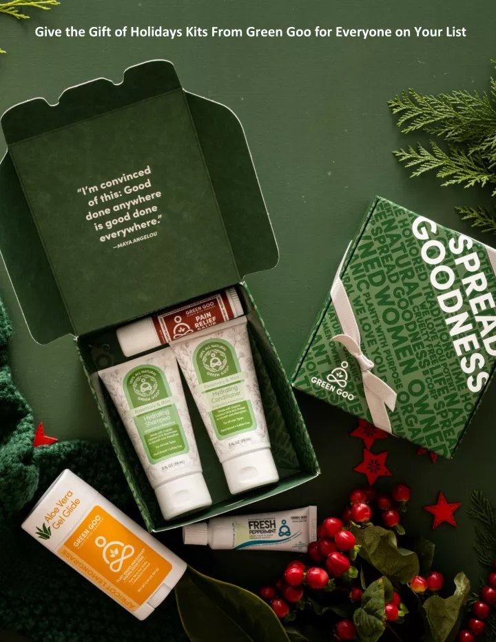 give the gift of holidays kits from green