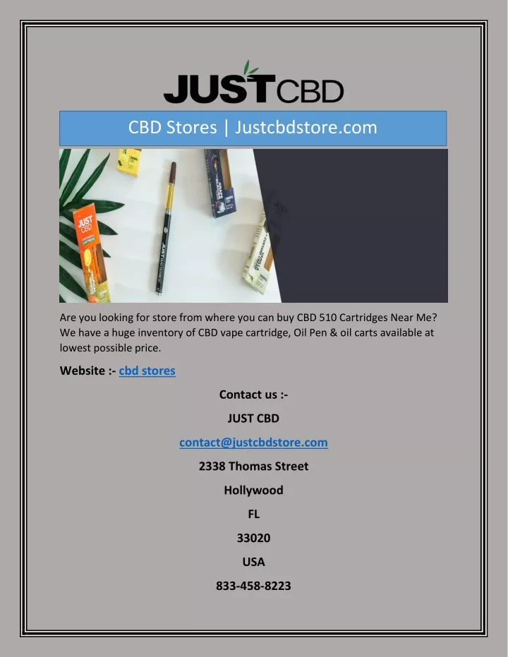 cbd stores justcbdstore com