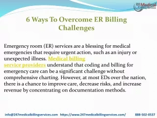 6 ways to overcome er billing challenges