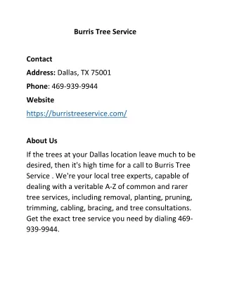 burris tree service