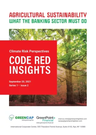 Agricultural Sustainability – What the Banking Sector Must Do