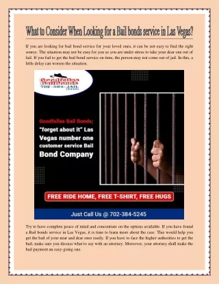 if you are looking for bail bond service for your