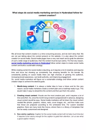 what steps do social media marketing services