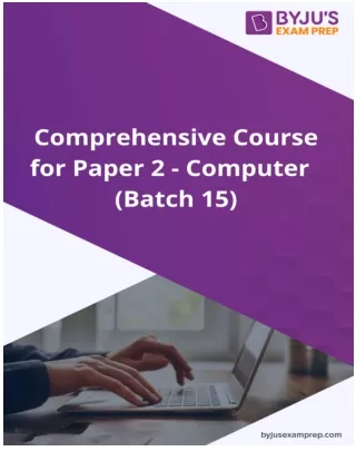 UGC NET Comprehensive Course for Paper-II- Computer