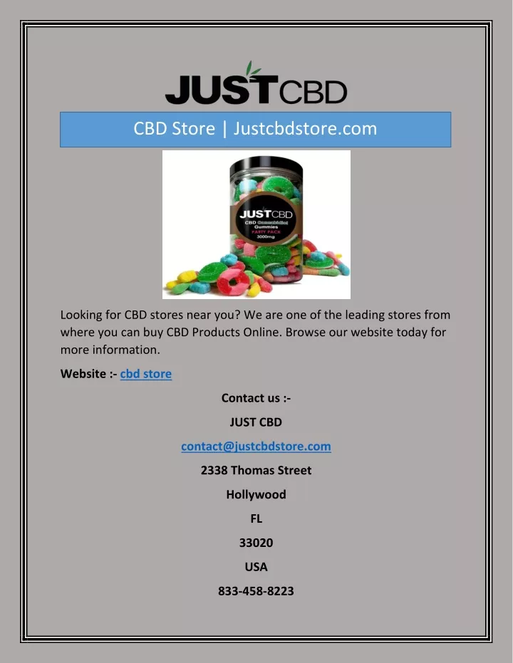 cbd store justcbdstore com