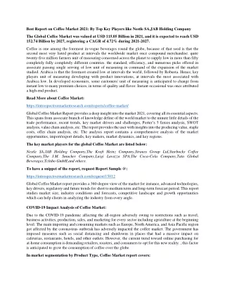 best report on coffee market 2021