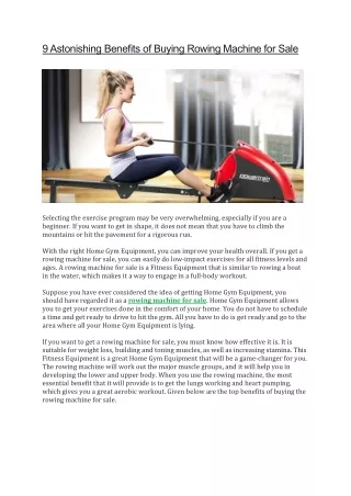 Buy rowing machine & concept 2 rower online | Fitness Equipments