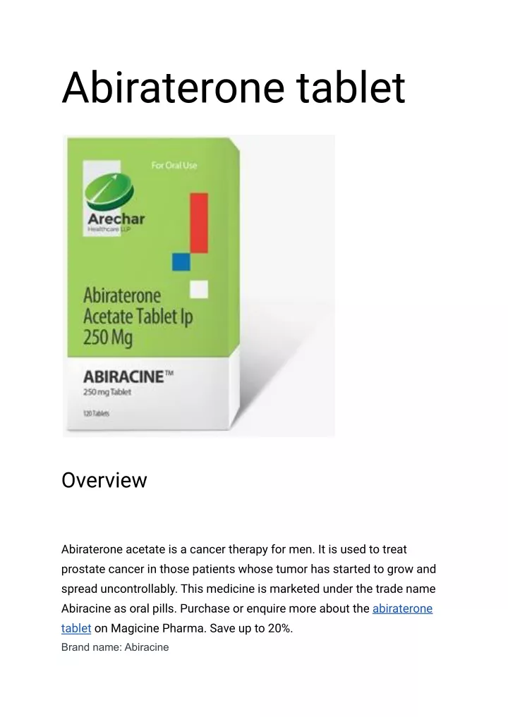 abiraterone tablet