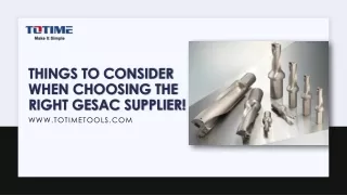 things to consider when choosing the right gesac supplier