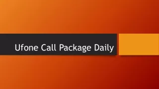 Ufone Call Package Daily