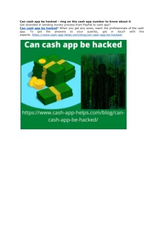 Can cash app be hacked - ring on the cash app number to know about it